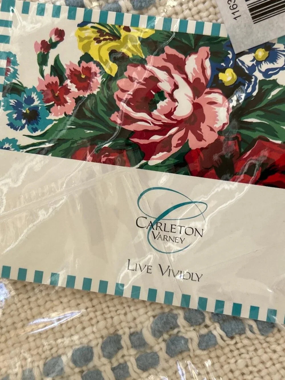 NWT Carleton Varney ~ Live Vividly Throw ~ 50